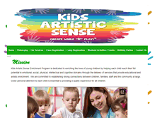 Tablet Screenshot of kidsartisticsense.org